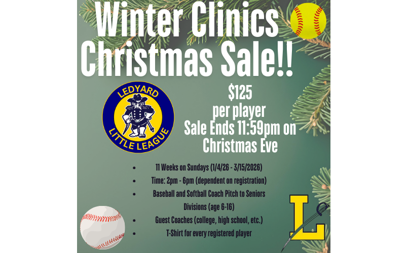 Winter Clinic Christmas Sale!!
